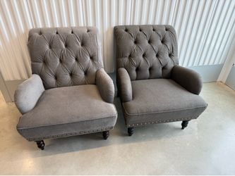 Pier 1 Grey Armchairs