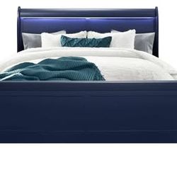 Blue Queen Bed