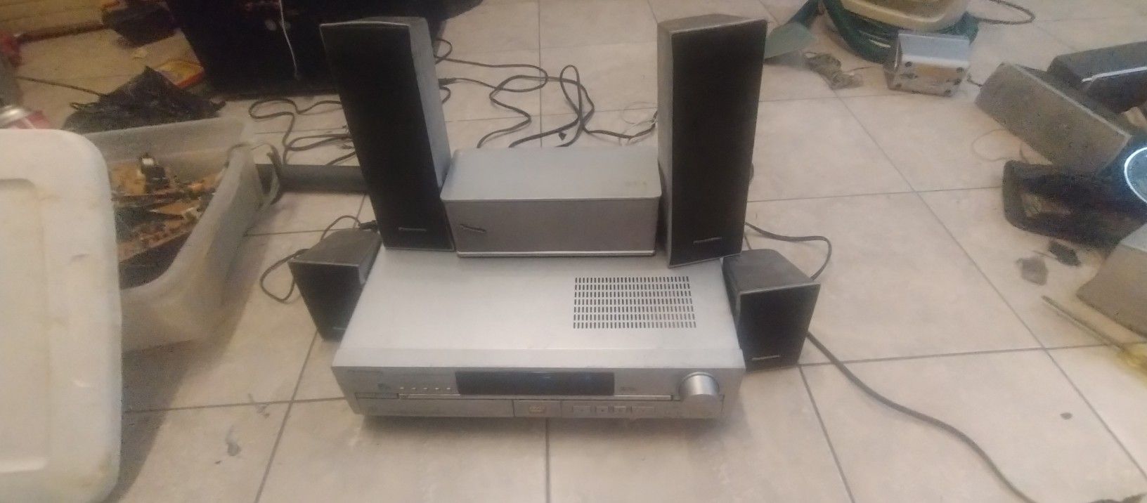 Panasonic Home Theater Surround Sound Receiver With DVD + Speakers 