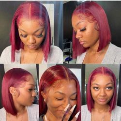 Burgundy 180% 13x4 BRAND NEW HUMAN HAIR 