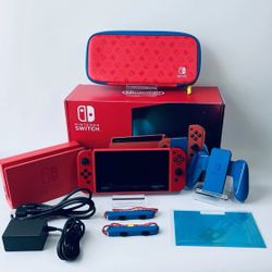 Nintendo Switch Mario Red And Blue Limited Edition Console Without Box