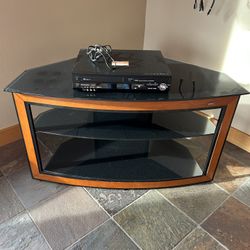 Nice Glass Cabinet With Tv And Mount