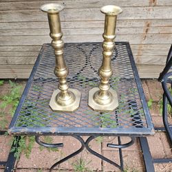 Antique Brass Candle Holders