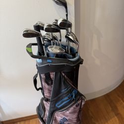 Callaway Gold Club Bag With Driver Irons Putter Full Set 