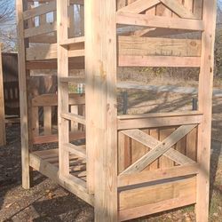 NEW CUSTOM MADE FARMHOUSE STYLE TWIN OVER TWIN BUNK BEDS READY TO GO TODAY