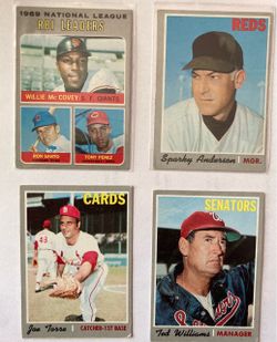 4- 1970 Topps Baseball HOF Stars