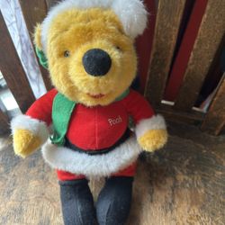Vintage 1995 SANTA WINNIE THE POOH 9" PLUSH Mattel Christmas 