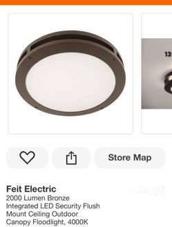 Feit Electric 13in. Ceiling Canopy Floodlight