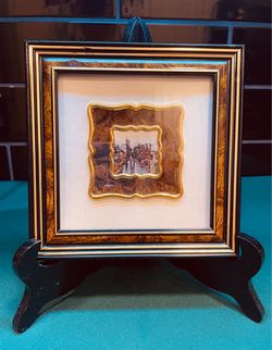 Vintage Italian miniature Creazioni Artistiche silver foil artwork