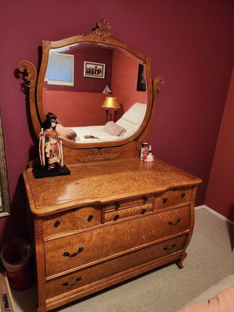 Antique Dresser with Mirror