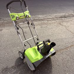 Green works corded snow blower