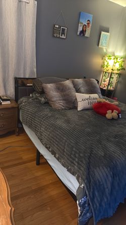 King size bed frame and bedroom set