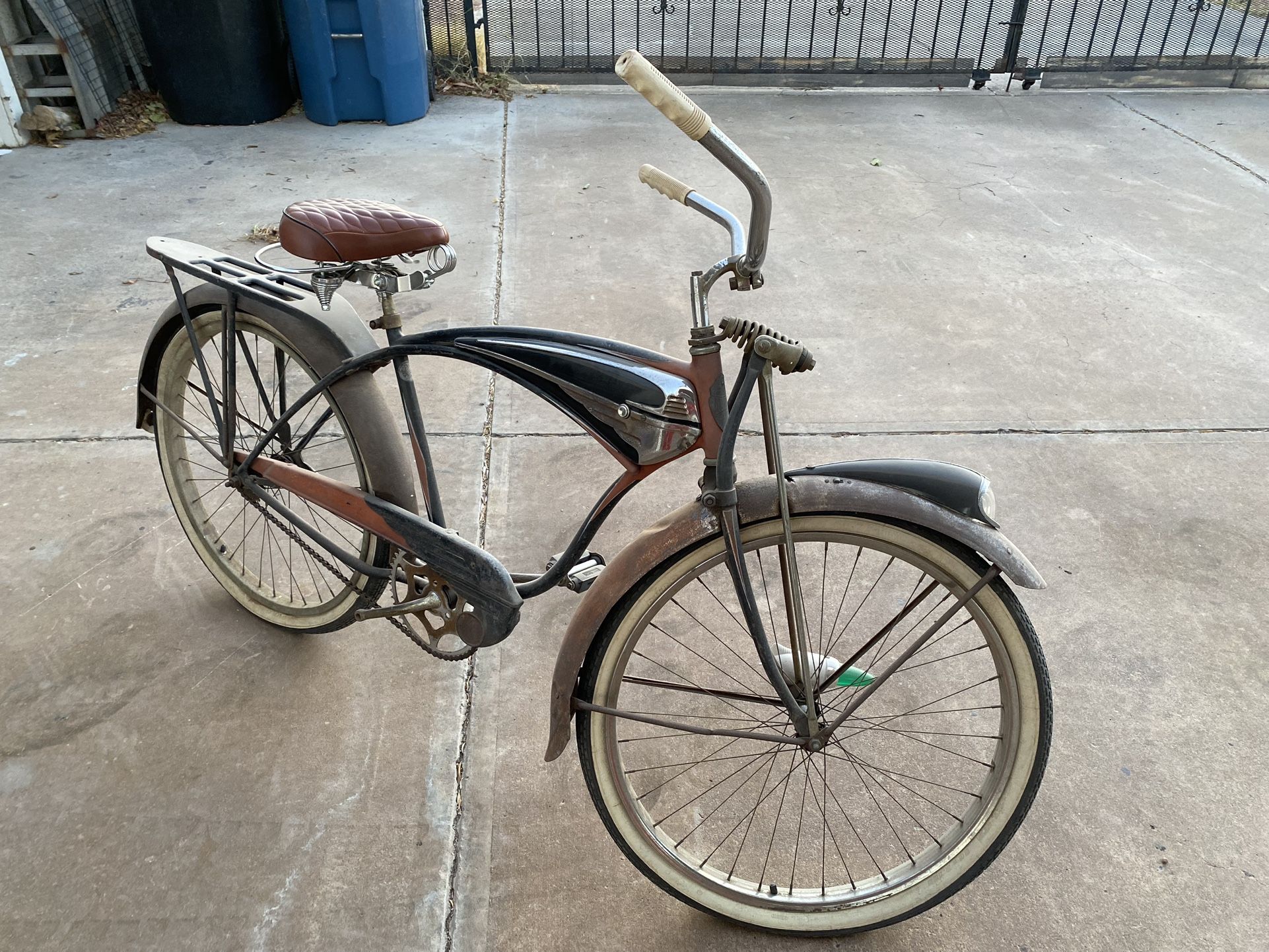 vintage 1950 Schwinn Black Phantom Bicycle Bike