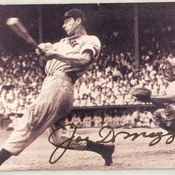 Joe DiMaggio Signed Card