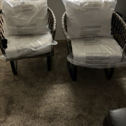 2 Avery Station Woven Motion Chairs W/Removable Cushions. New. Never Been Used(See & Click On Pictures) Dark Brown And Tan 