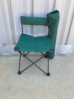 Green folding chair
