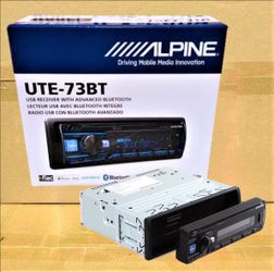 Alpine Single Din Car Stereo Am/Fm Radio Bluetooth USB Mp3 Auxiliary 3-Band Equalizer UTE-73BT 🚨 No Credit Needed 🚨