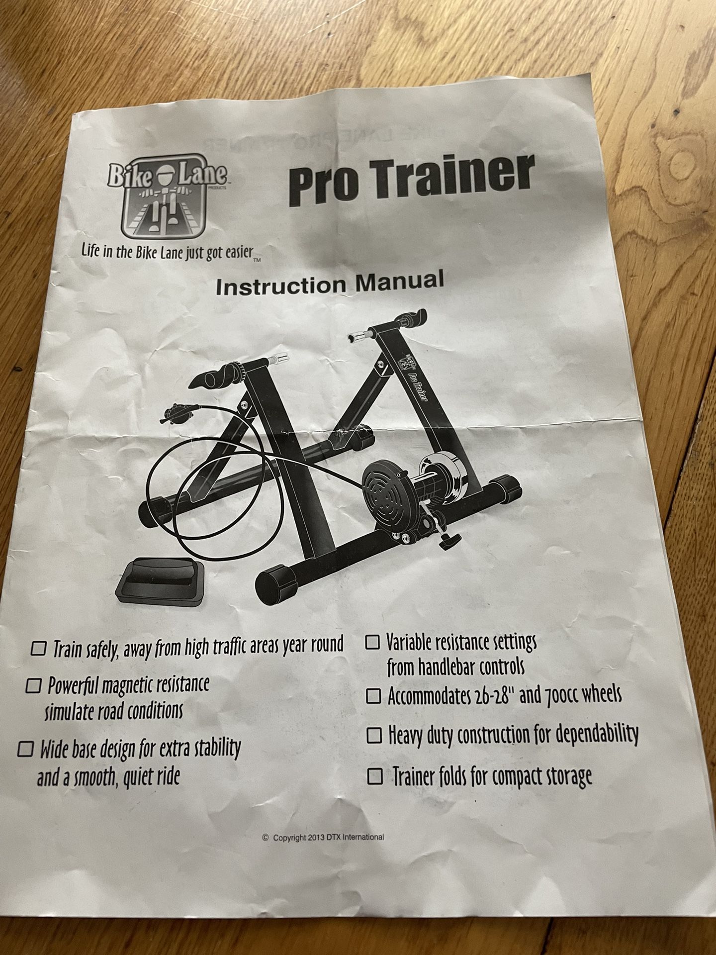 Bike lane pro trainer manual hotsell