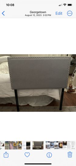 Free:Twin Size Headboard, Grey Elbow Pillow With Removable Washable Cover