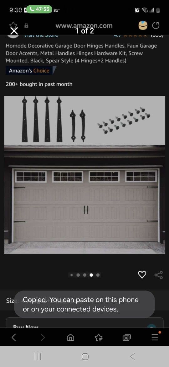 garage door faux accent handles