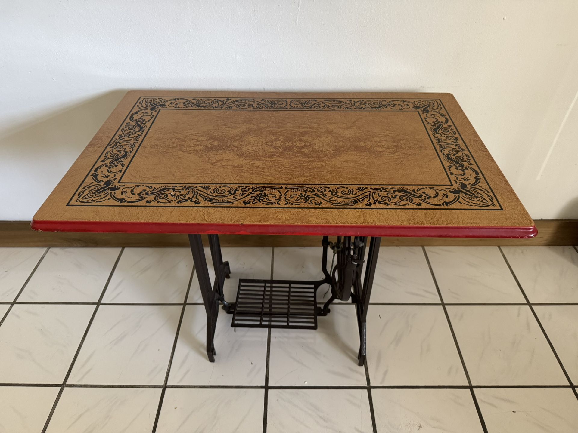 Sewing Machine Style Table