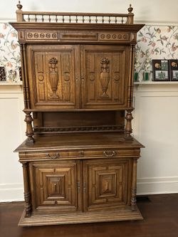 Antique Wood Dining Room Cabinet
