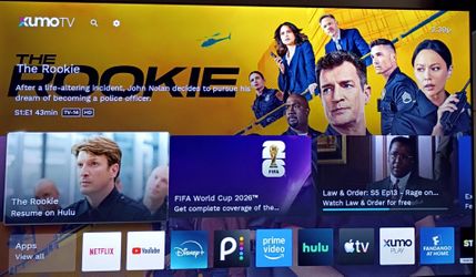 65" XumoTV with remote control