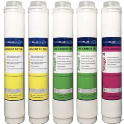 Pure Blue H2O 5PC Reverse Osmosis Filter System Replacement Filters