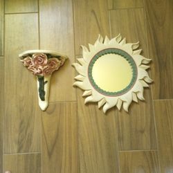 Flower Shelf And Sun Mirror 