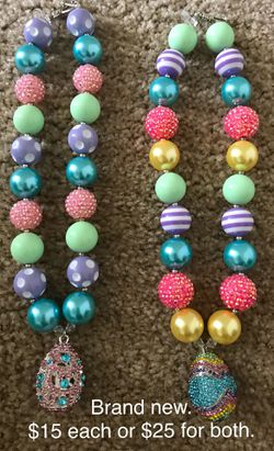 Easter Chunky bead necklaces