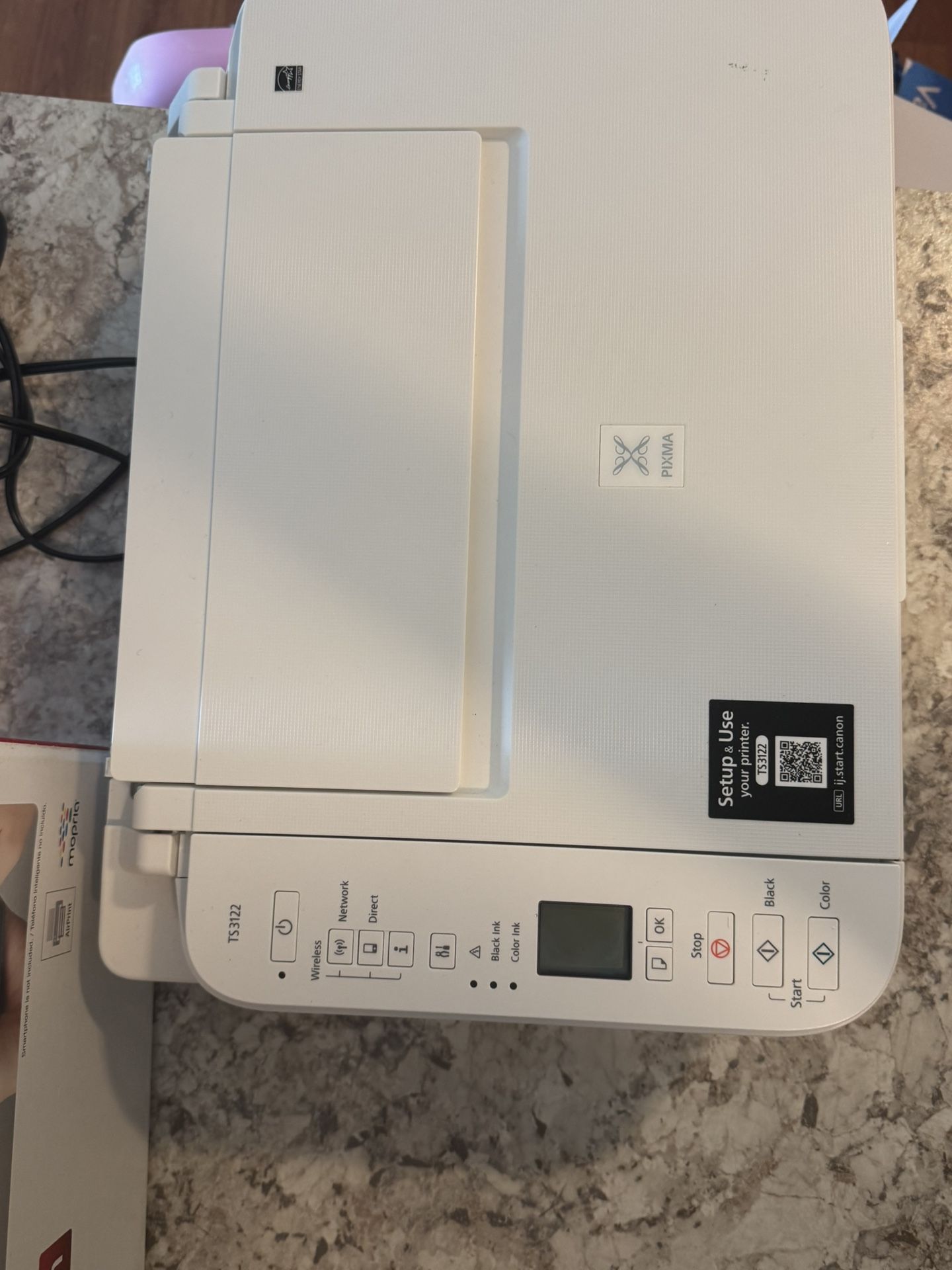 Canon PIXMA TS3122 Wireless All-in-One Printer (White)