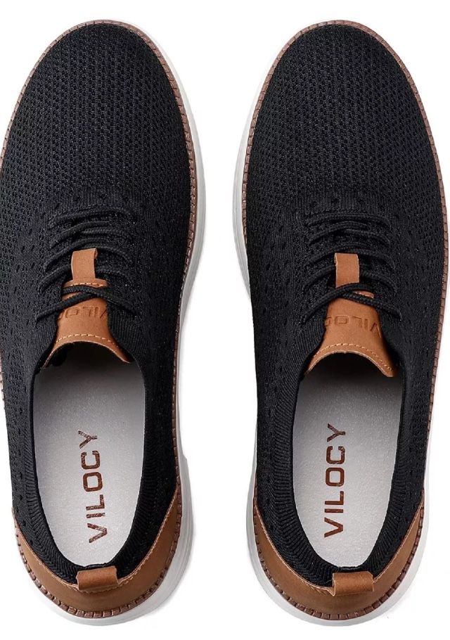 VILOCY Men's Mesh Dress Sneakers Oxfords Business Casual Shoes Size 12.5