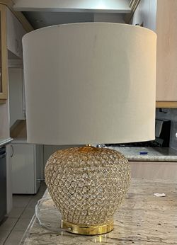 Gold And Crystal Lamp
