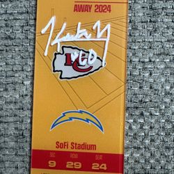Hunter Nourzad Signed Autograph Commemorative Week 4 Ticket - Beckett Coa - Kansas City Chiefs