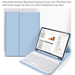 10.2” iPad case with keyboard, new: $