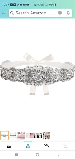 Bridal Crystal Rhinestone Wedding Dress Sash Belt