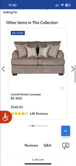 Cornell Pewter Sofa and Loveseat