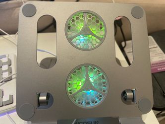 Laptop Cooling Stand with FANS and Lighting, adjustable