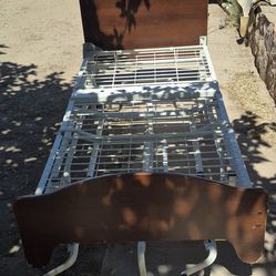 Hospital Bed: white twin lightweight bed