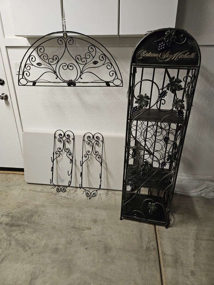 Wine Rack and Wall Art Bundle