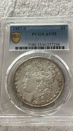 1887-S Morgan Silver Dollar PCGS AU55