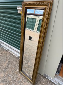 Large Ornate Gold Full-Length Wall Mirror