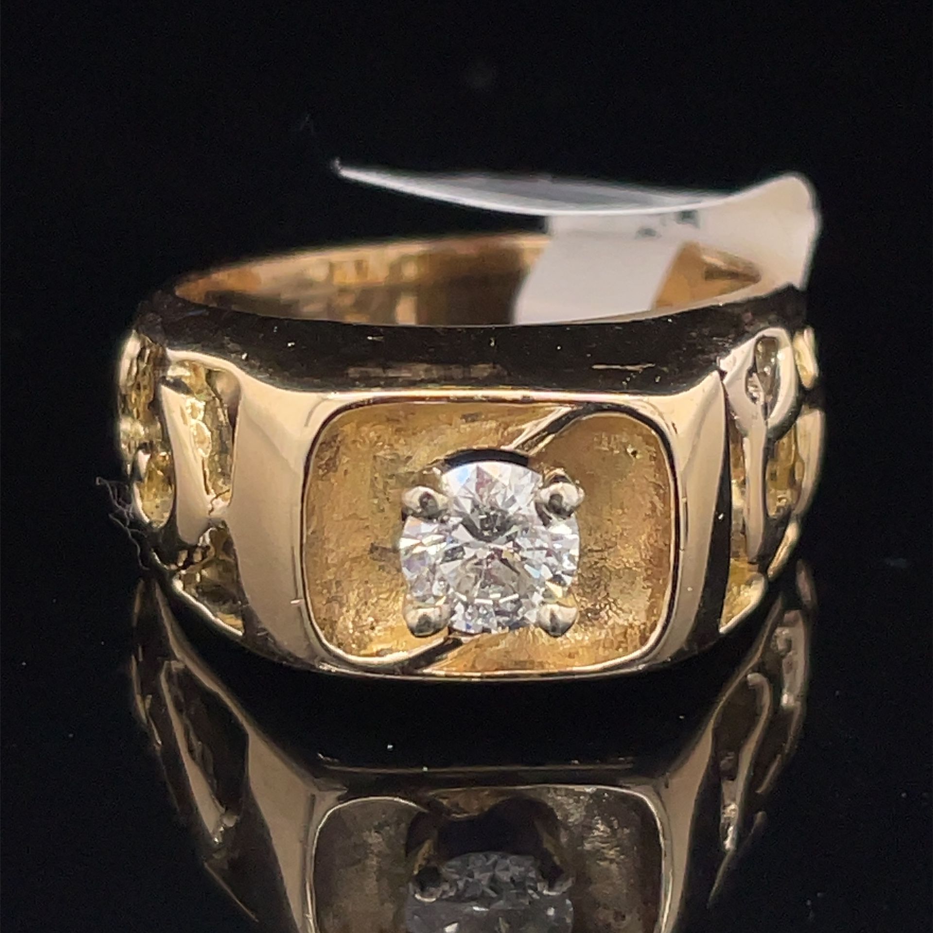 14KT Yellow Gold Diamond Ring 9.90g .5CTW H I2 Size 8 I-887