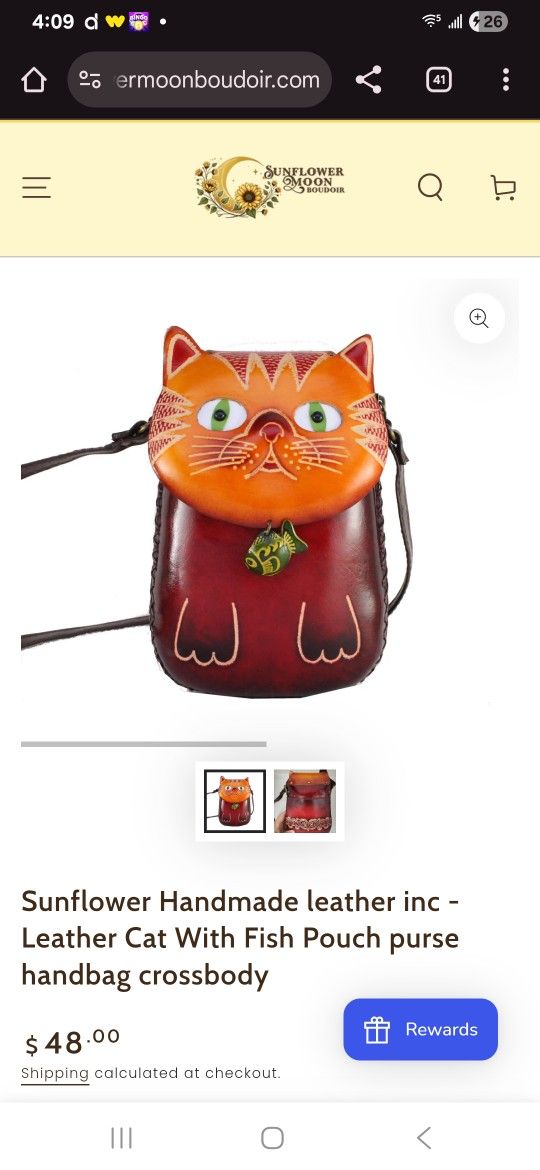 Genuine Leather Cat Purse Adds a Whimsical Touch To Any Outfit You Wear.