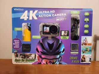 VIVITAR 4K UHD Acrion Camera Set With WiFi NEW