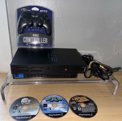 Fat PlayStation 2 Console with Controller and Games