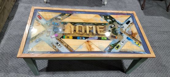 Epoxy resin coffee table