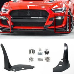 For 15-21 Ford Mustang GT500 Style Front Bumper Corner Spoiler Winglet Splitters