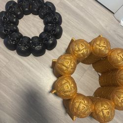 Halloween Glitter Wreaths