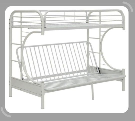 White Metal Bunk Bed